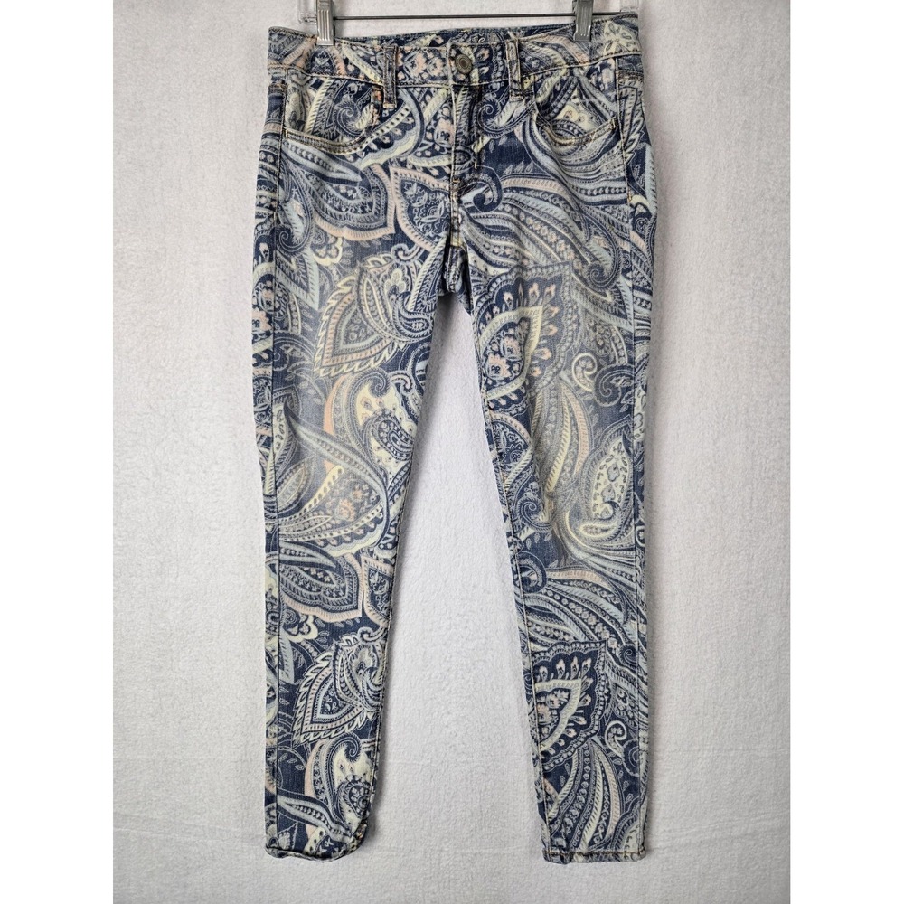 American Eagle Super‎ Stretch Paisley Print Jegging Womens Size 6 Jeans